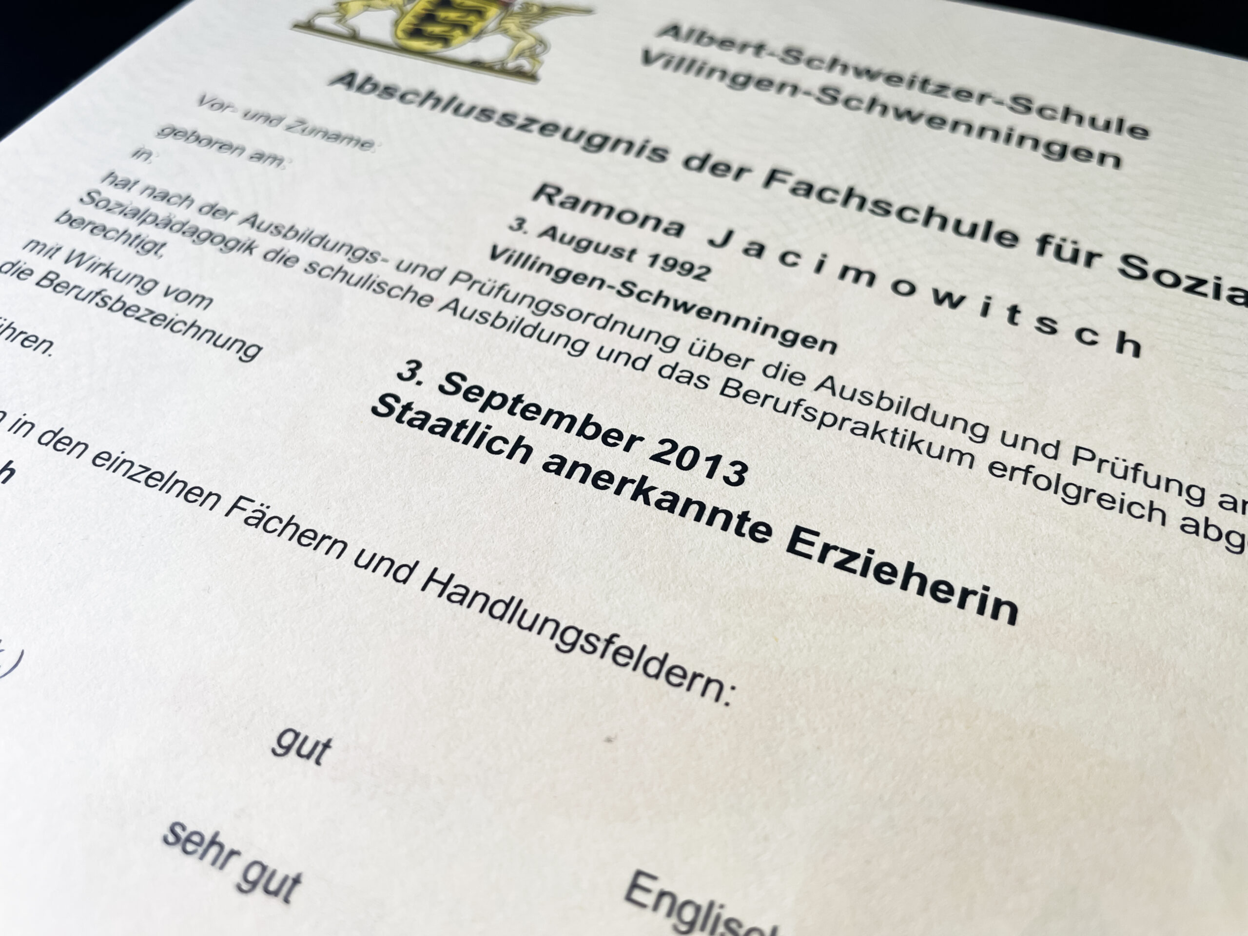 Staatlich anerkannte Erzieherin